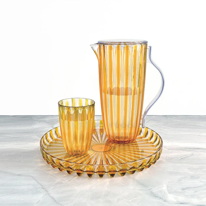 Coffret de 4 verres ambrés Guzzini Dolcevita