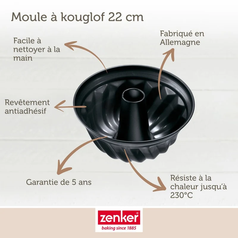 Set de 4 ustensiles de pâtisserie moule à gâteaux bols et spatule Black metallic Black mettallic Zenker Black mettallic