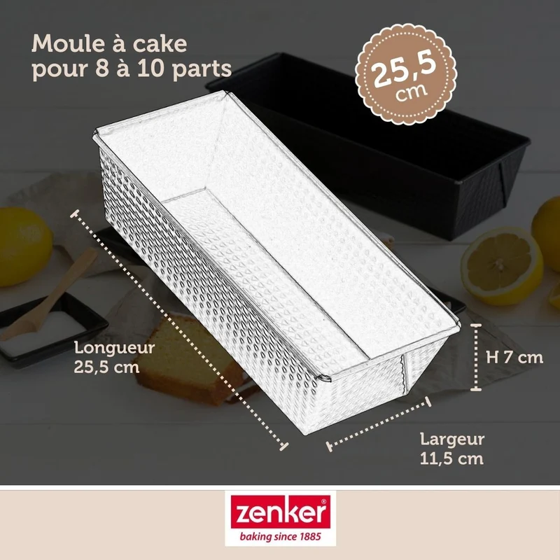 Set de 4 ustensiles de pâtisserie moule à gâteaux bol et spatule pâtisserie Black mettallic Black mettallic Zenker Black mettallic