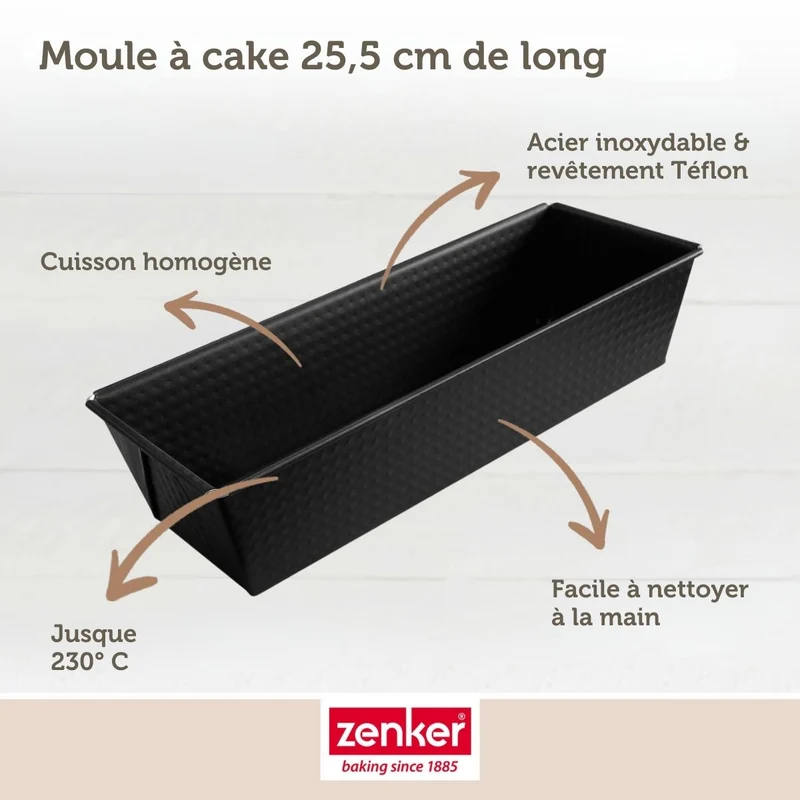 Set de 4 ustensiles de pâtisserie moule à gâteaux bol et spatule pâtisserie Black mettallic Black mettallic Zenker Black mettallic