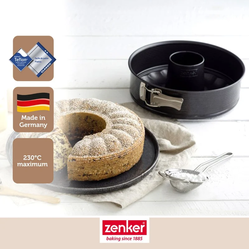 Set de 4 ustensiles de pâtisserie moule à manqué 2 bols et spatule Black mettallic Black mettallic Zenker Black mettallic