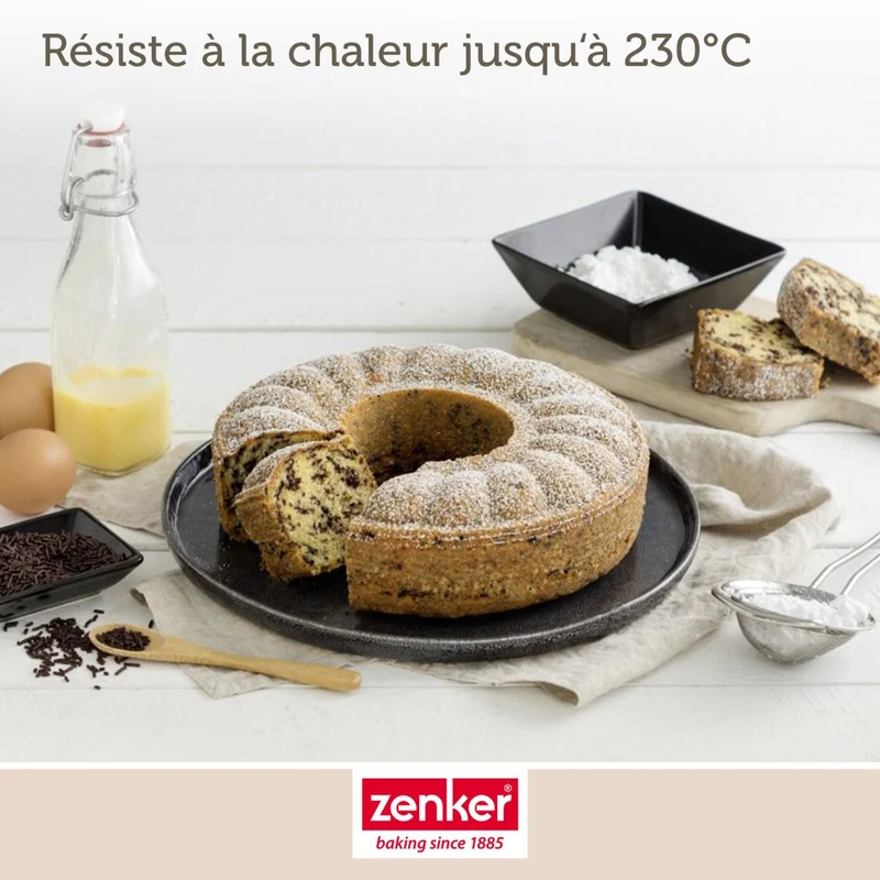 Set de 4 ustensiles de pâtisserie moule à gâteaux bol et spatule Black metallic Black mettallic Zenker Black mettallic