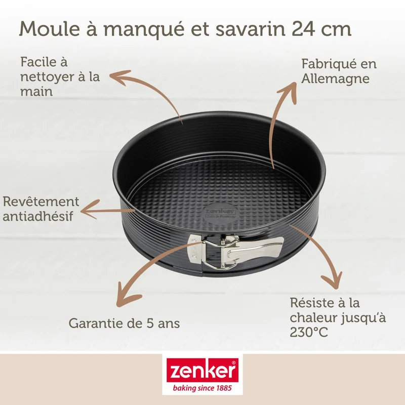Set de 4 ustensiles de pâtisserie moule à gâteaux bols et spatule Black mettallic Black mettallic Zenker Black mettallic
