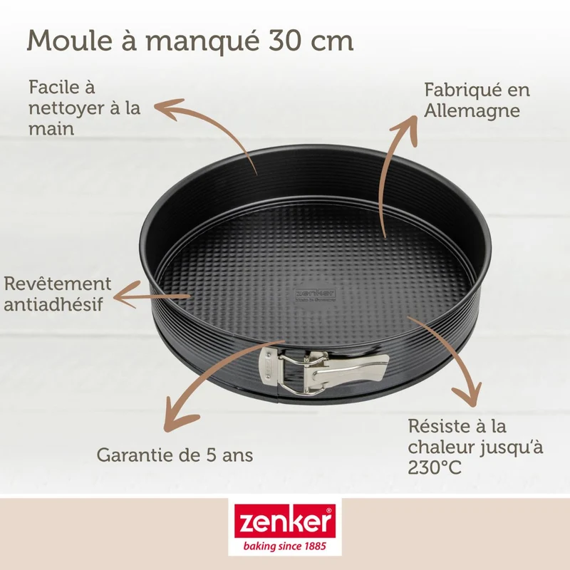Set de 4 ustensiles de pâtisserie moule à manqué 2 bols et spatule Black metallic Black mettallic Zenker Black mettallic