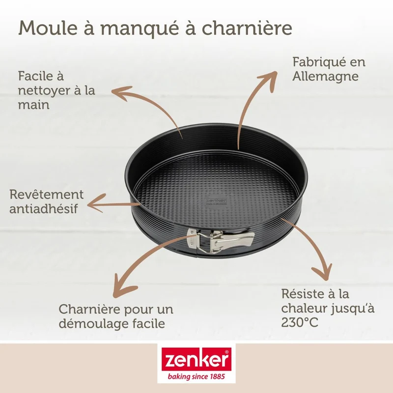 Set de 4 ustensiles de pâtisserie moule à manqué bol et spatule Black metallic Black mettallic Zenker Black mettallic