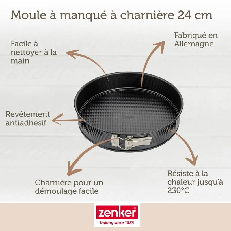Set de 4 ustensiles de pâtisserie moule à manqué 2 bols et spatule pâtisserie Black metallic Black mettallic Zenker Black mettallic