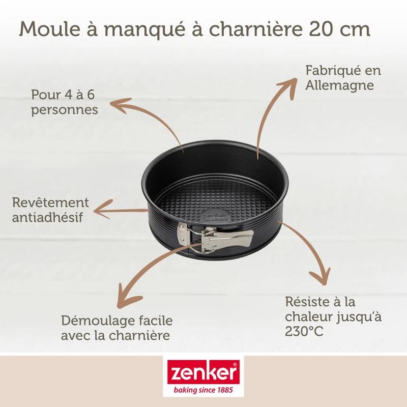 Set de 4 ustensiles de pâtisserie moule à gâteaux 2 bols et spatule pâtisserie Black mettallic Black mettallic Zenker Black mettallic