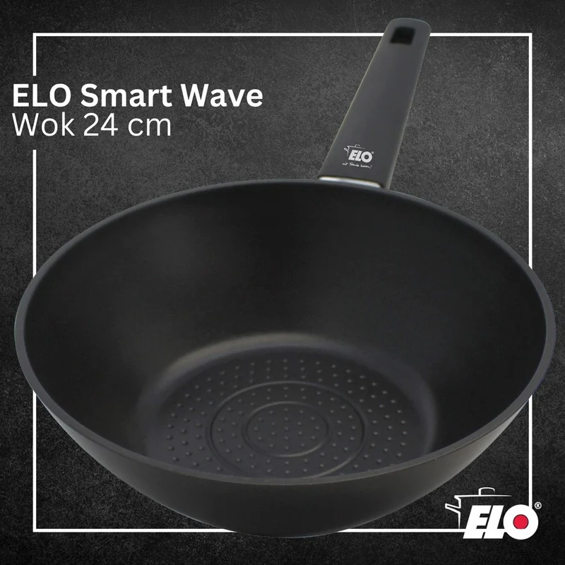 Wok 24 cm antiadhésif sans PFAS Elo Smart Wave