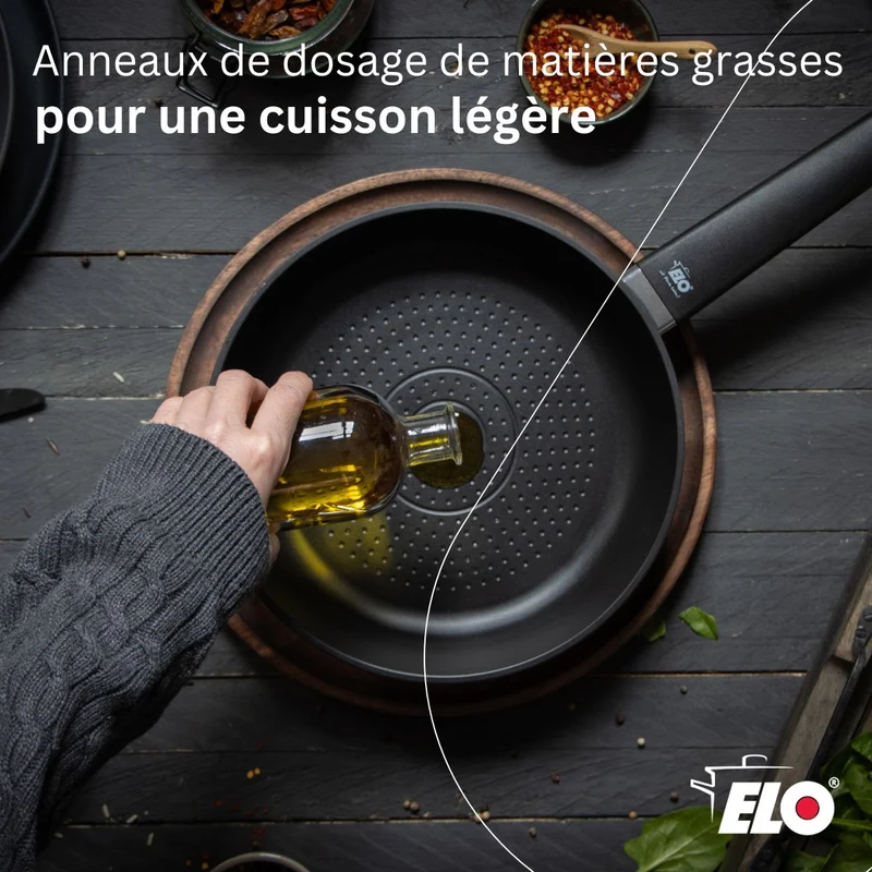 Wok 24 cm antiadhésif sans PFAS Elo Smart Wave
