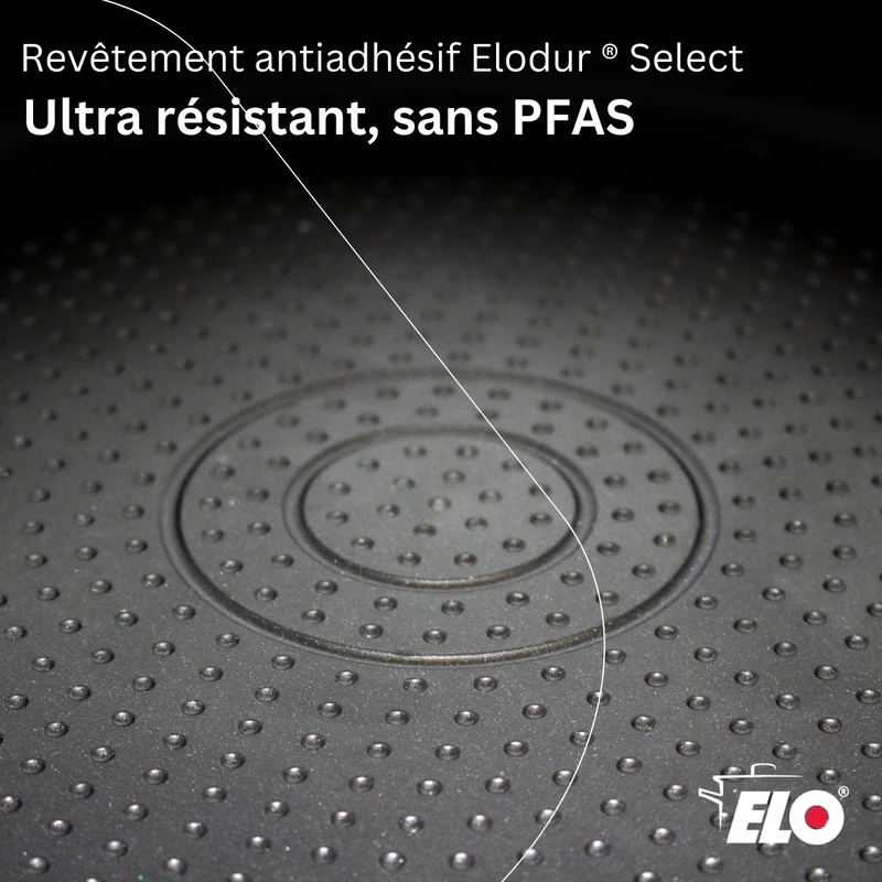 Wok 24 cm antiadhésif sans PFAS Elo Smart Wave