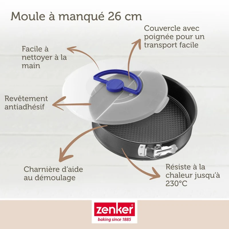 Set de 4 ustensiles de pâtisserie moule à manqué bol et spatule Collection Zenker pure