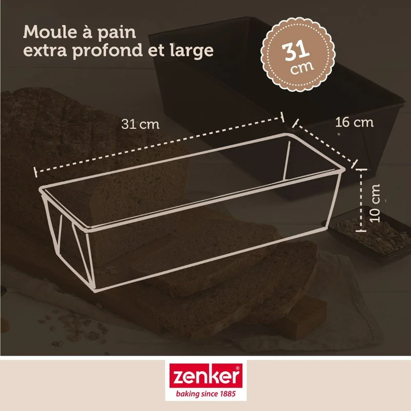 Set de 4 ustensiles de pâtisserie moule à gâteaux 2 bols et spatule pâtisserie Collection Zenker pure