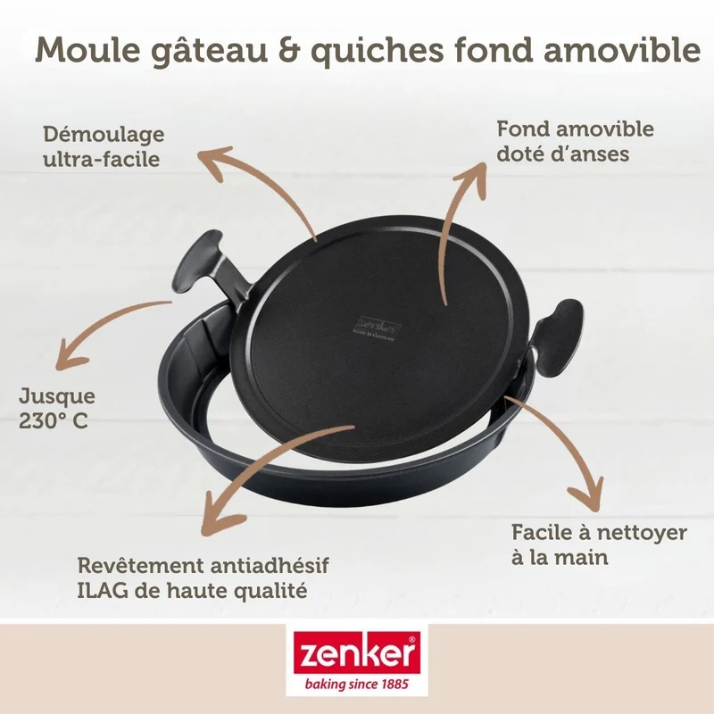 Set de 4 ustensiles de pâtisserie moule à gâteaux bol et spatule Black mettallic Black mettallic Zenker Black mettallic