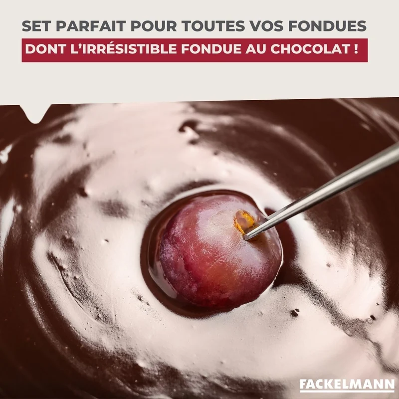 Set à fondue Savoyarde 4 personnes fonte émaillée Fackelmann