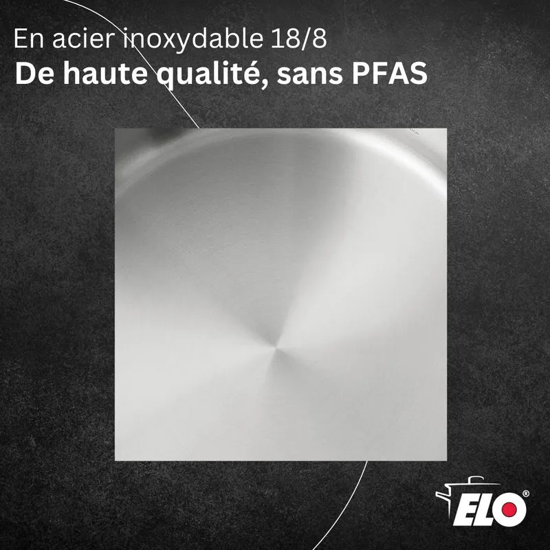 Sauteuse 24 cm en acier inoxydable 18/8 Elo Profi Cuisine