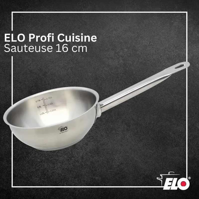 Sauteuse 16 cm en acier inoxydable 18/8 Elo Profi Cuisine