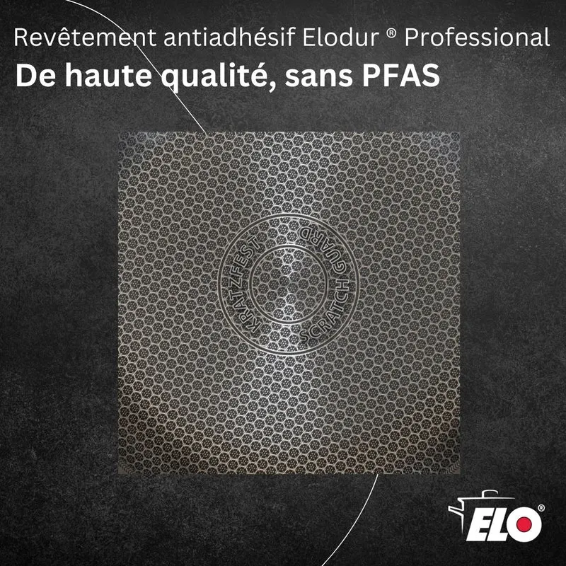 Sauteuse 28 cm en inox 18/10 Elo Relief Evolution