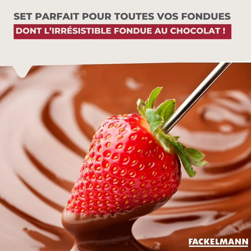 Set à fondue au fromage 2 personnes fonte émaillée Fackelmann