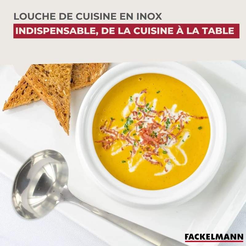 Ensemble de 2 Louches de cuisine inox 28 cm Fackelmann Oxford