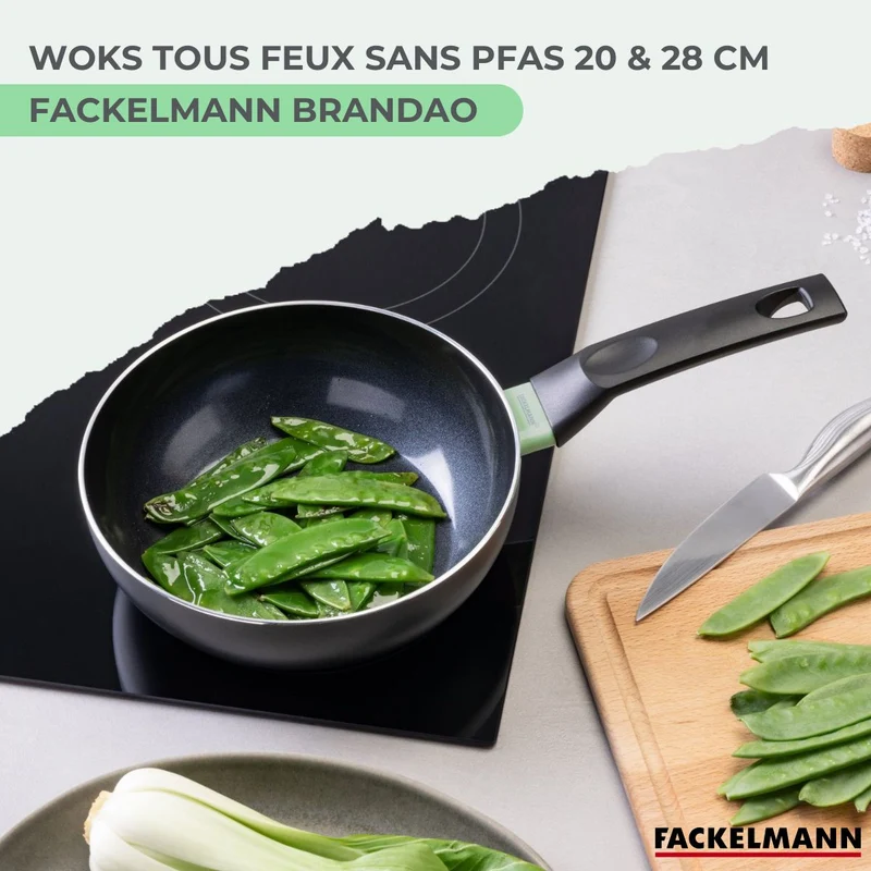 Ensemble de 2 woks de 20 et 28 cm Fackelmann Brandao