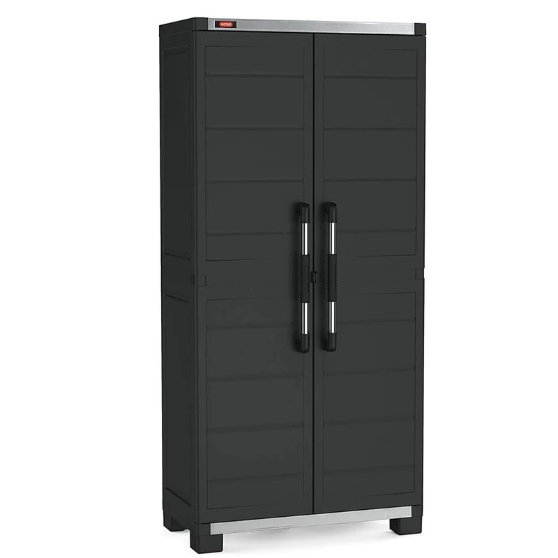 Meuble Haut en Plastique avec 3 Etagères Renforcées - H188xP54xL89 cm