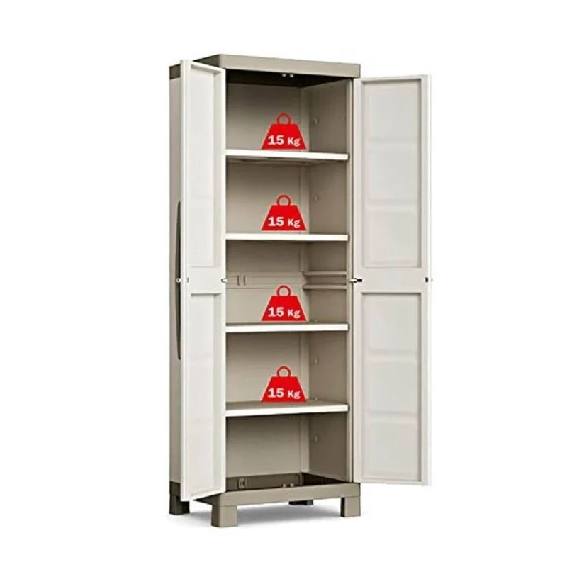 Armoire haute beige sable 89x54x182H cm Excellence