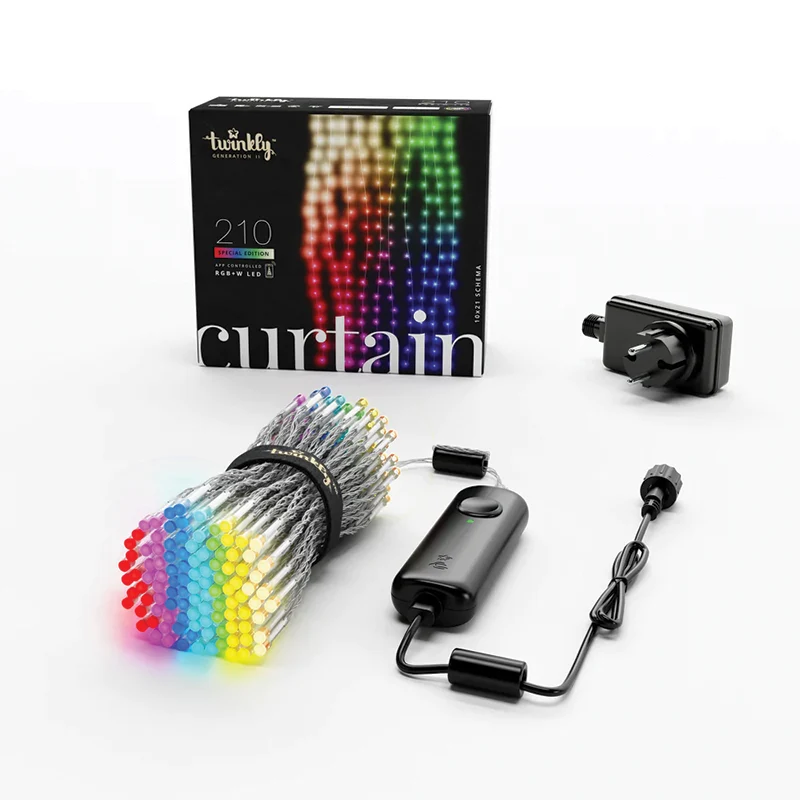 Rideau Twinkly WALL RGB et blanc chaud 210 LEDs