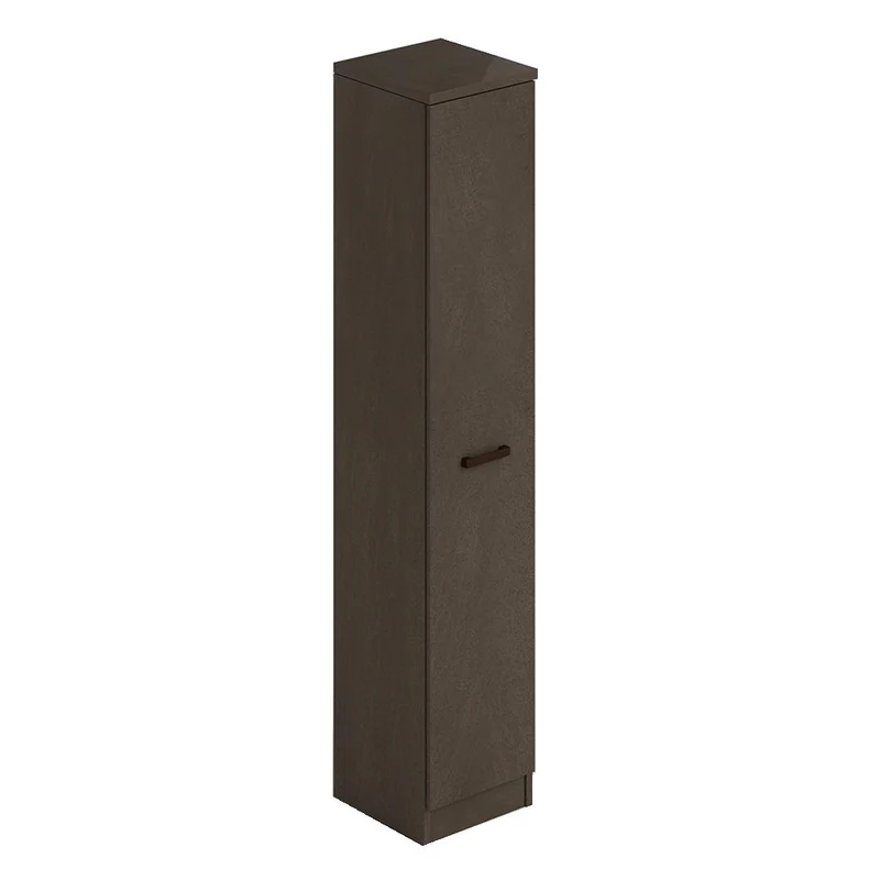 Armoire À Chaussures En Bois Fango, 1 Porte, 6 Étagères, 182x71x38 Cm