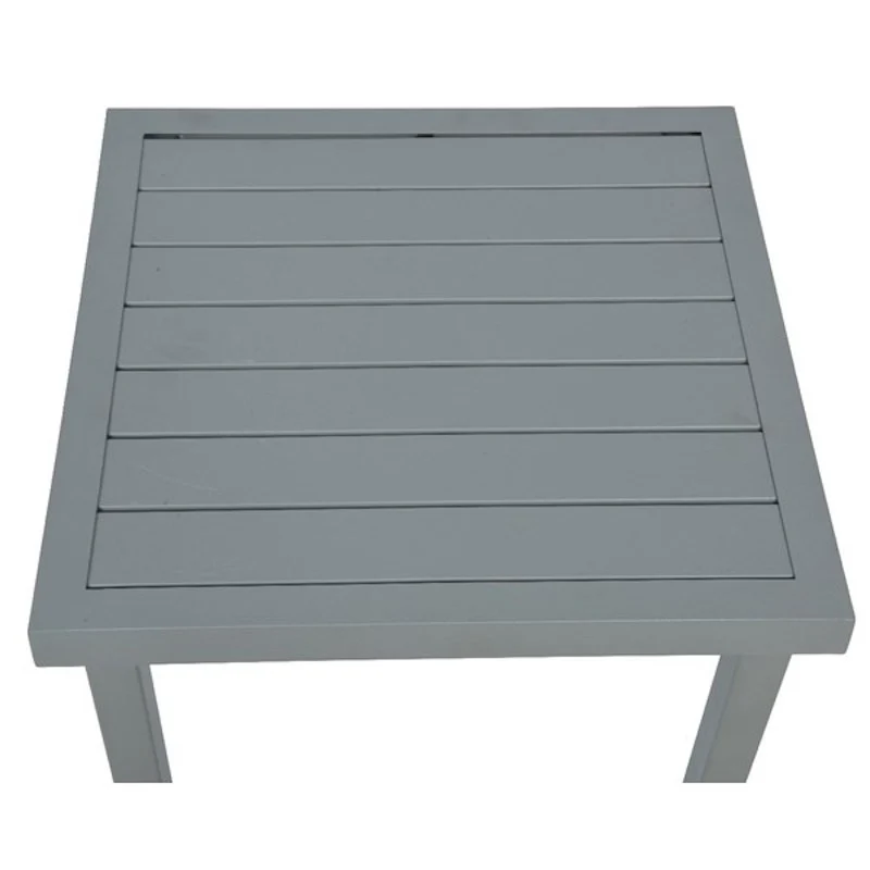 Salon extérieur Québec 3 pièces gris - Fauteuils et table basse en fer peint