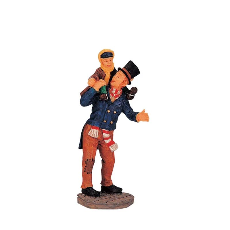 Lemax Figurine Bob Cratchit et Tiny Tim - Décoration de village de Noël d'hiver (7,2 x 3,5 x 2,6 cm)
