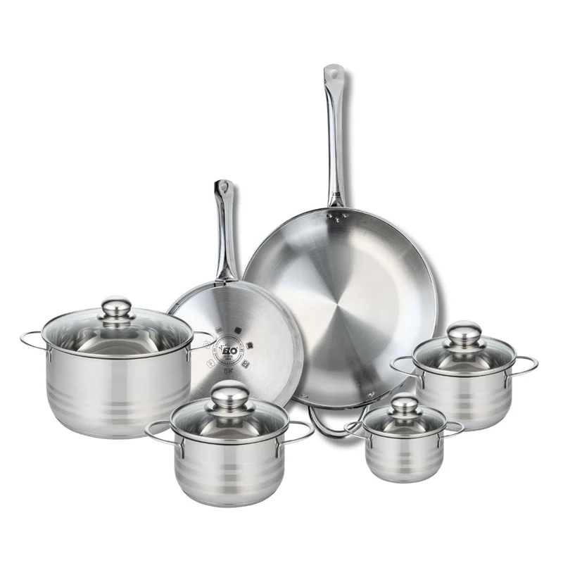 Ensemble de 2 Poêles de cuisson 24 et 32 cm et 4 faitouts 12, 14, 16 et 20 cm Elo Profi Brillant