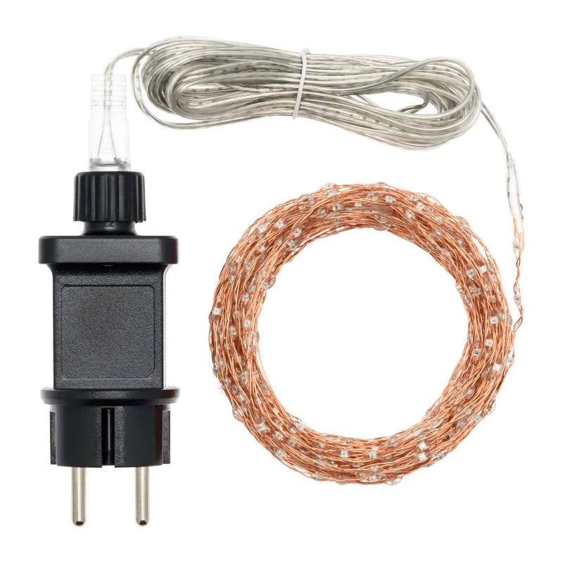 Chaîne Lumineuse Multiflash RGB 625 MicroLED (1,6cm) Câble Cuivre 10m