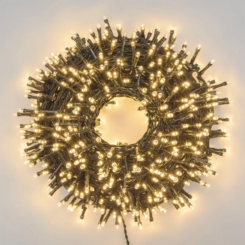 Chaîne Lumineuse 1000 LED 50m avec Panneau Solaire