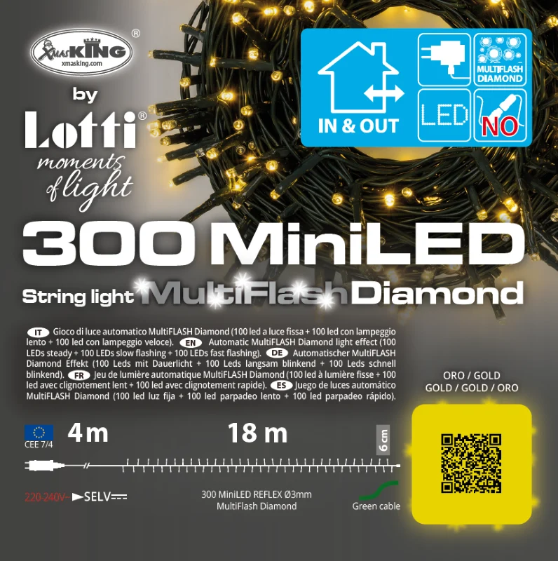 Chaîne 300 Mini LED Multi FLASH Diam.