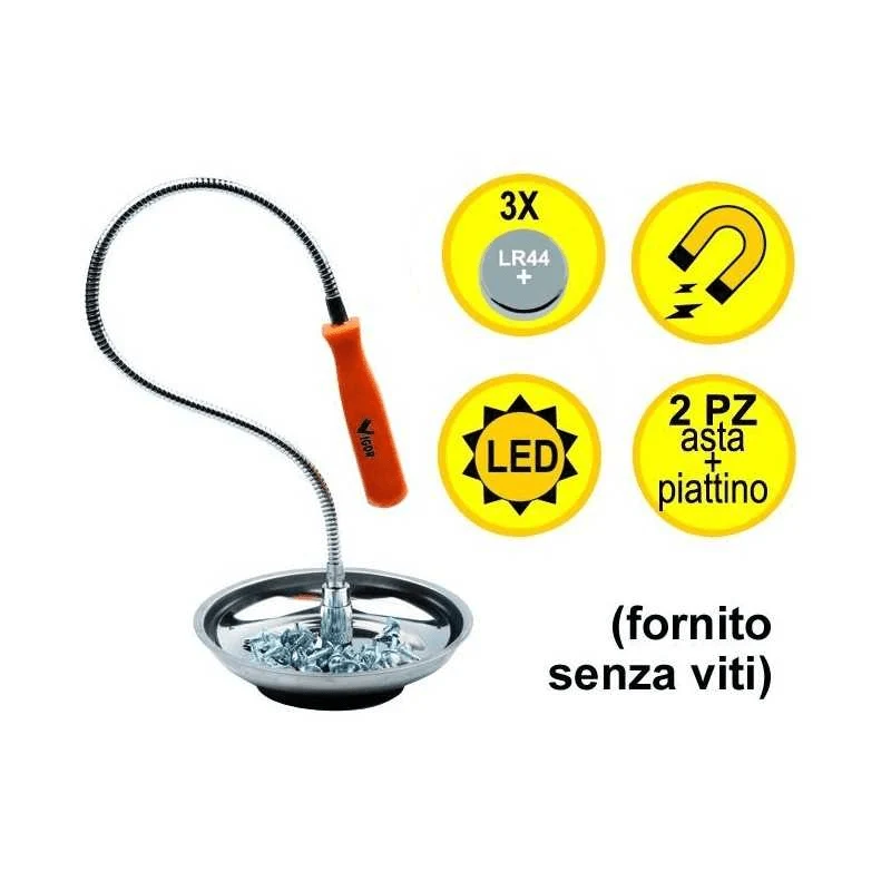 Tige magnétique Flex Vigor avec lumière LED - 56 cm x 7 mm