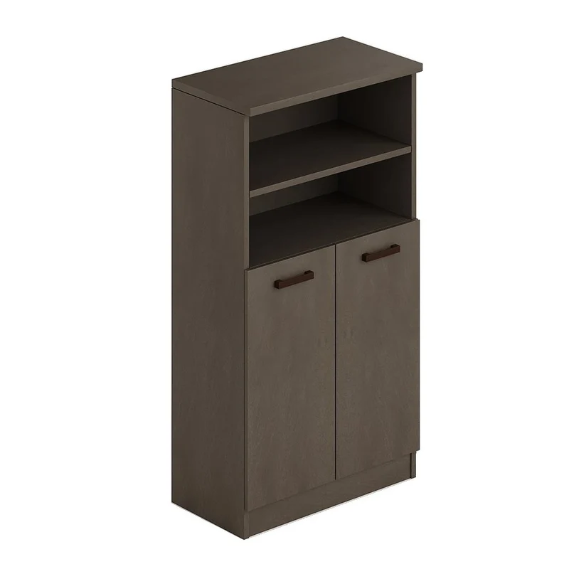 Meuble à chaussures polyvalent Mud en bois mélaminé 2 portes et 4 compartiments h130x71x38