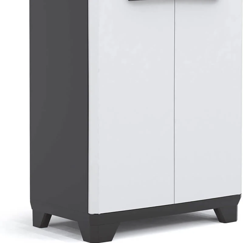 Armoire Basse Ajustable 68x39x90h Gris