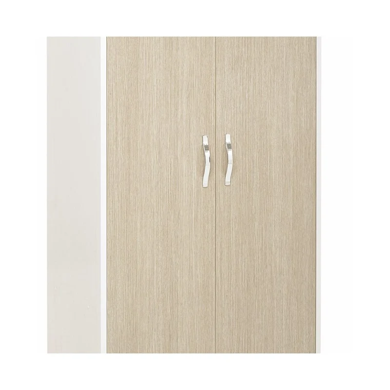 Armoire avec 2 portes blanches et façade en orme 91x52xH 210 cm