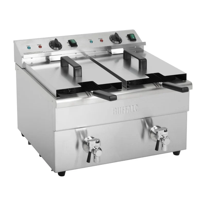 Friteuse induction double Buffalo 2 x 3 kW