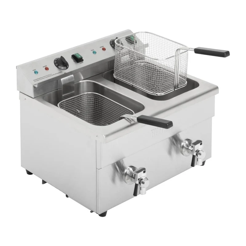 Friteuse induction double Buffalo 2 x 3 kW