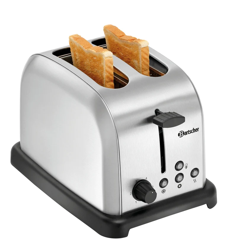 Grille-pain 2 fentes bagel/décongélation 6 niveaux TBRB20 – Bartscher