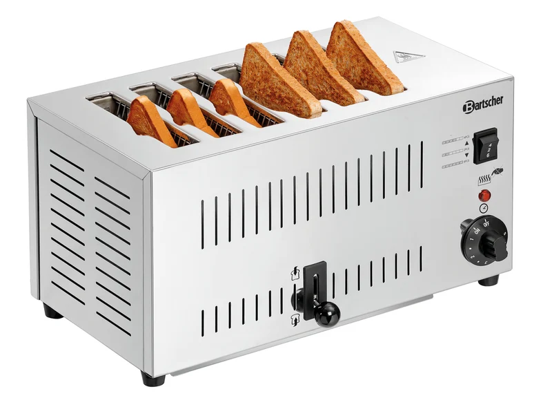 Grille-pain 6 fentes minuterie signal sonore TS60 – Bartscher