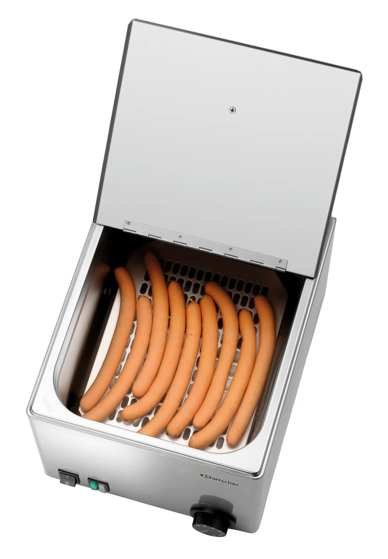 Chauffe-saucisses 1 bac couvercle rabattable 1KA10-FM – Bartscher