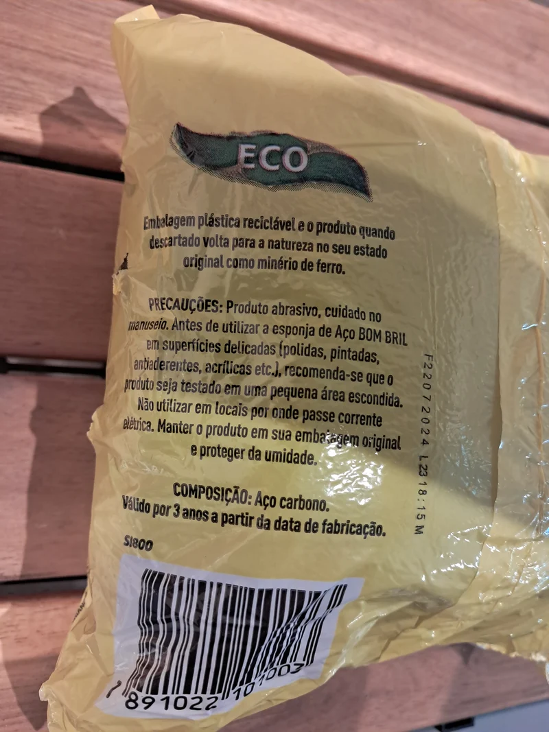 Éponge en Acier (Esponja de Aço) - BOMBRIL - 60g