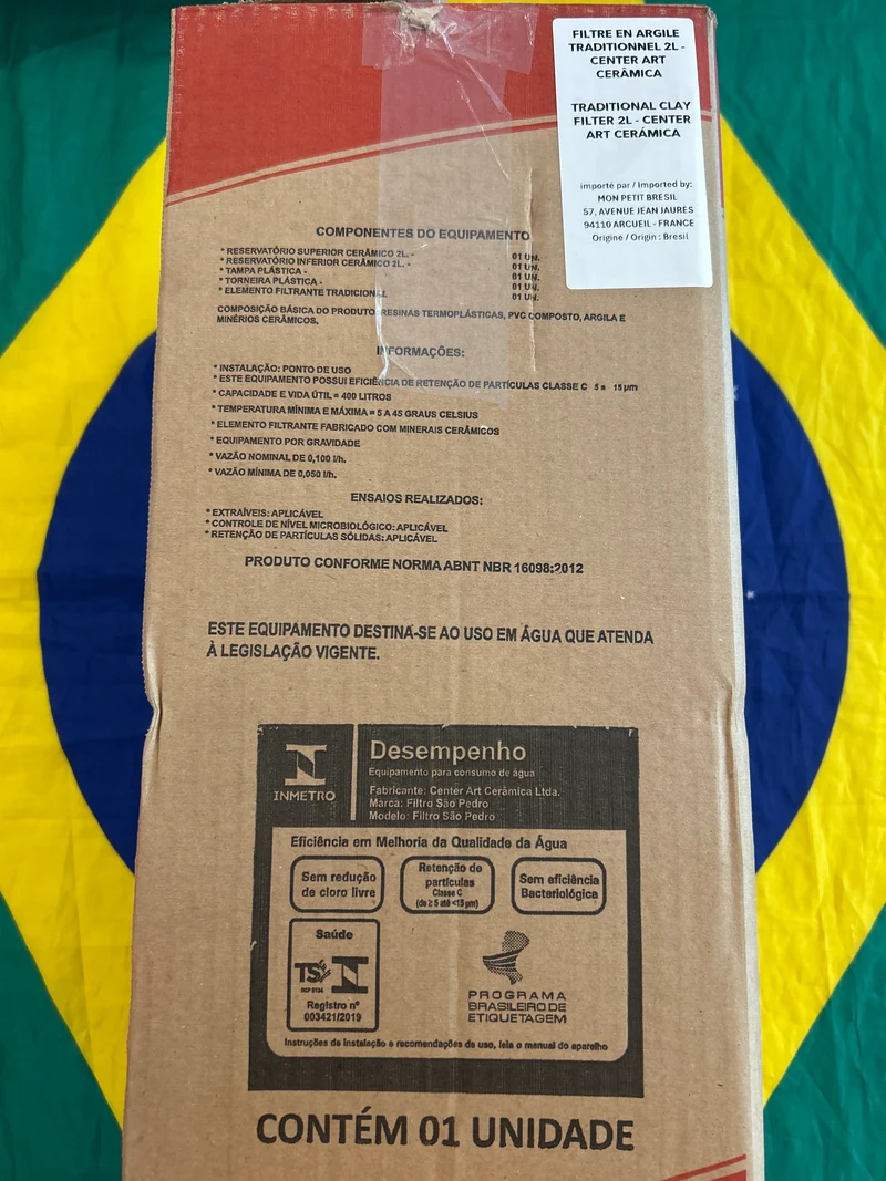Filtre en Argile -(Filtro de Barro) - SÃO PEDRO - 2L