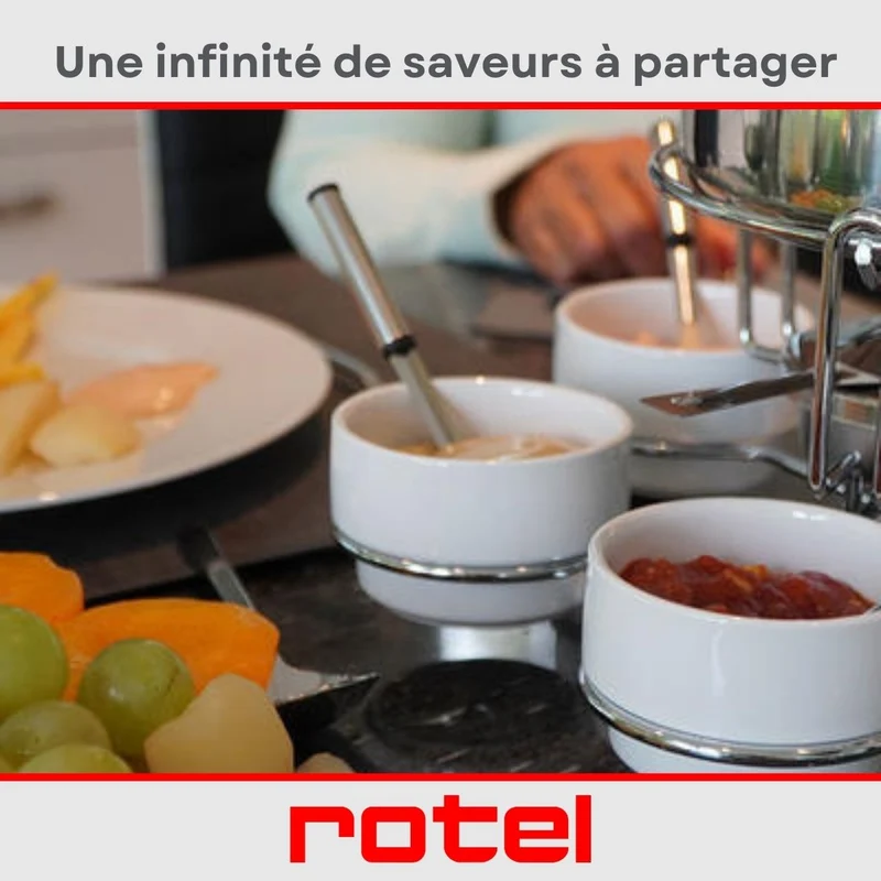 Ensemble à fondue bourguignonne pour 6 personnes, diamètre 17 cm Rotel Swiss Tradition