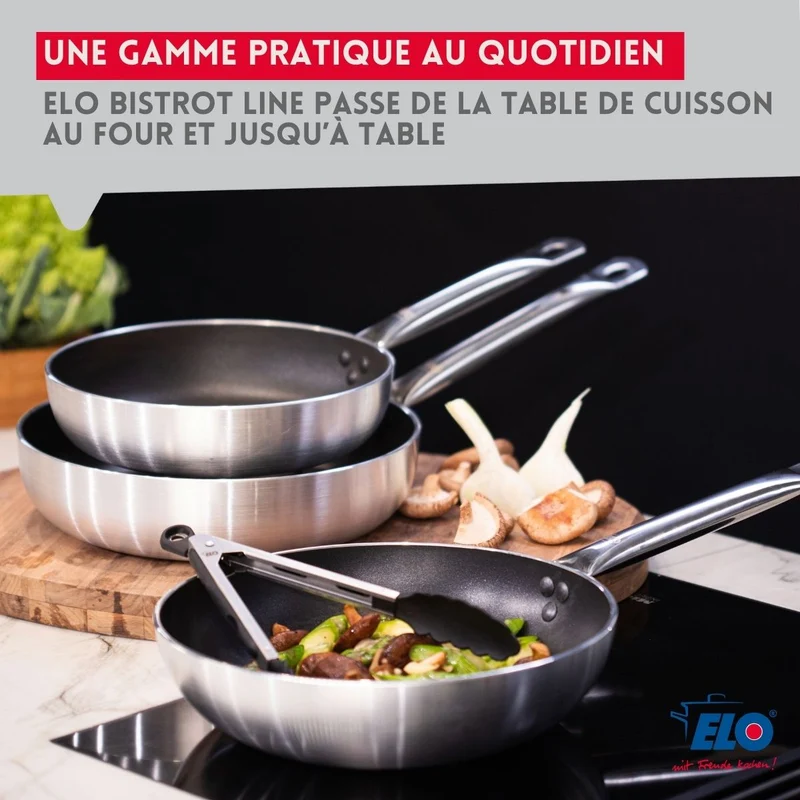 Poêle wok 28 cm céramique sans PFAS Bistro Line Elo