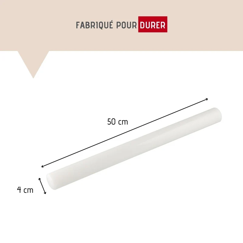 Rouleau à pâtisserie 50 cm en HPDE FM Professional Pâtisserie
