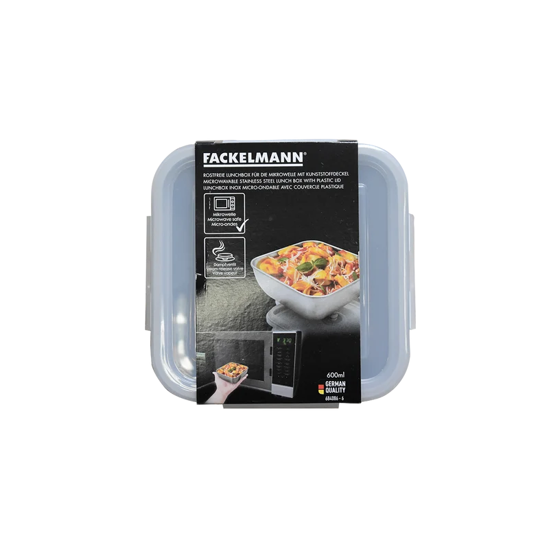 Lunch box en inox avec couvercle à clips 600 ml Fackelmann Move