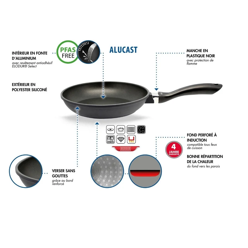 Wok 28 cm Elo Alucast